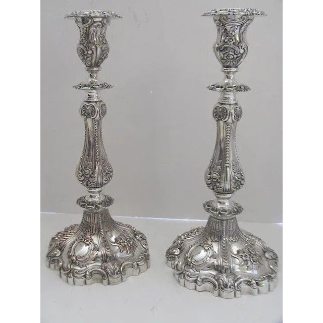 English Sheffield Candlesticks - A Pair For Sale - Image 9 of 10