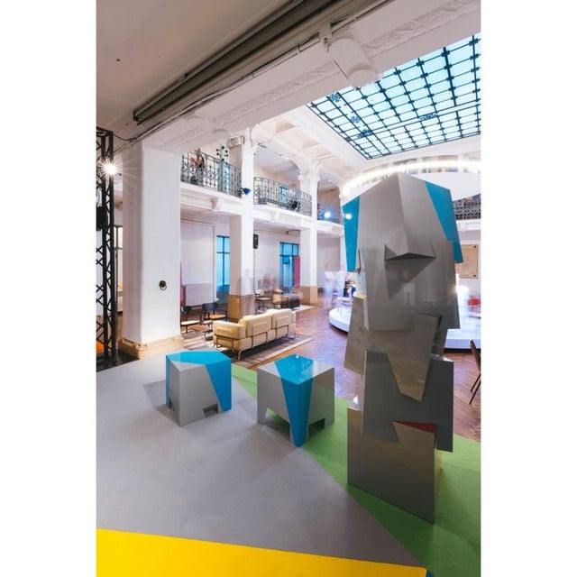 Metal Sissi Stackable Totem Seats in Powder-Coated Aluminum by Altreforme, Set of 5 For Sale - Image 7 of 13