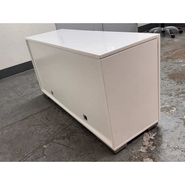 Cb2 Fuel White Credenza For Sale In San Francisco - Image 6 of 12