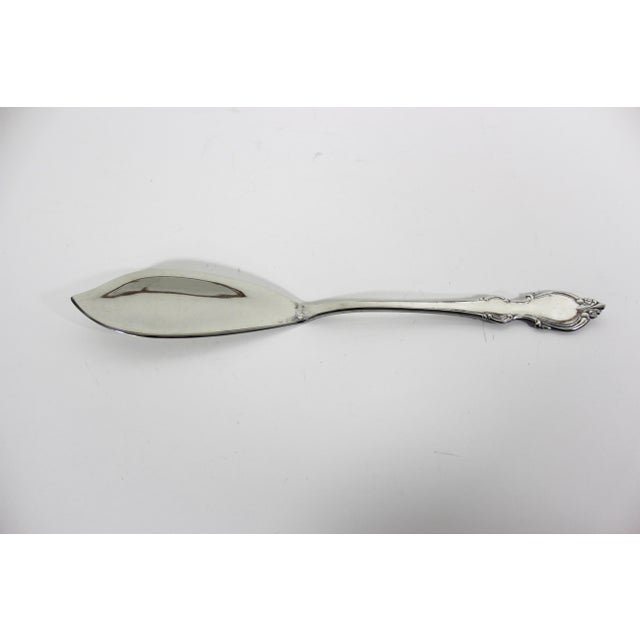 Metal Vintage Italian Silver Plated Fish Server or Cake Server Serving Spoon For Sale - Image 7 of 11