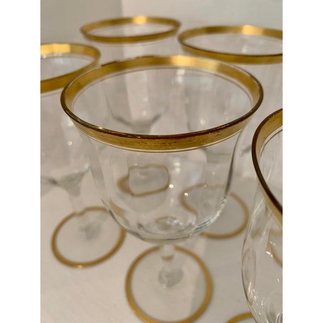 Art Deco Art Deco Gold Rimmed Wine Glasses - Set of 6 For Sale - Image 3 of 5