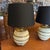 Two 1970s Mid-Century Modern Brass and Ivory Lacquered Metal Italian Table Lamps For Sale - Image 9 of 10