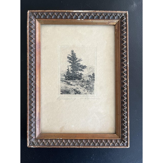 Black M.Wielmann, German Landscape, 1930, Etching & Paper For Sale - Image 8 of 12