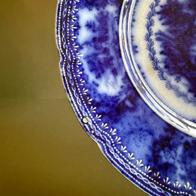 Mid 19th Century Antique English "Oriental" Transferware Plate by New Wharf Pottery For Sale - Image 5 of 17