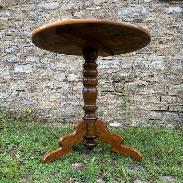 Wood Antique French Walnut Coffee Table, 1800s For Sale - Image 7 of 10