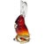 Mid-Century Modern Cenedese Murano Sommerso Vintage Red Orange Fade Italian Art Glass Bunny Rabbit Figurine Sculpture For Sale - Image 3 of 6
