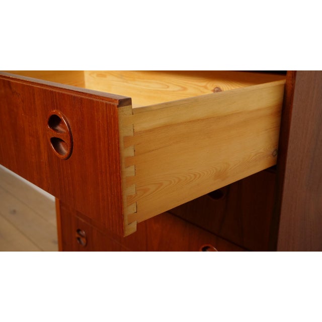 Vintage Chest of Drawers in Teak, 1950s For Sale - Image 9 of 12