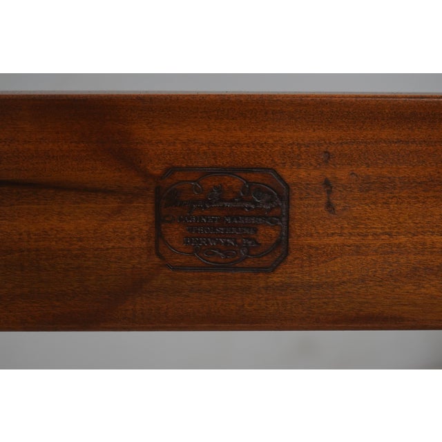 Pair Berwyn Cabinetmaker Bench Made Mahogany Twin Beds For Sale - Image 12 of 12