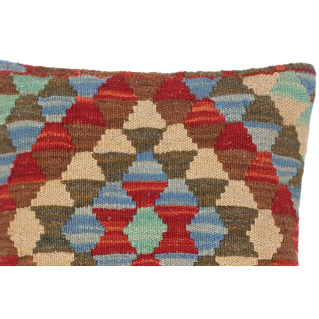 Rustic Rustic Turkish Gertude Hand Woven Kilim Throw Pillow For Sale - Image 3 of 5