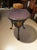 Round Cast Iron, Wood & Leather Coffee Table For Sale - Image 13 of 15