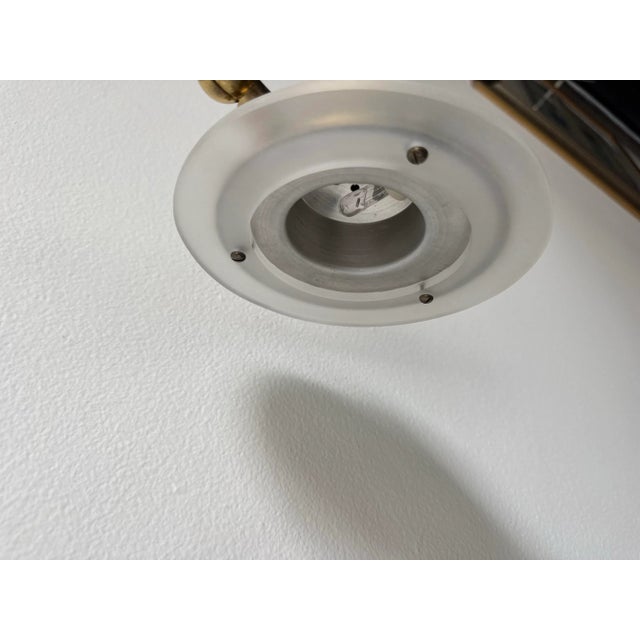 1980’s Vintage Bauer Lucite and Brass Adjustable Desk Lamp For Sale - Image 10 of 12