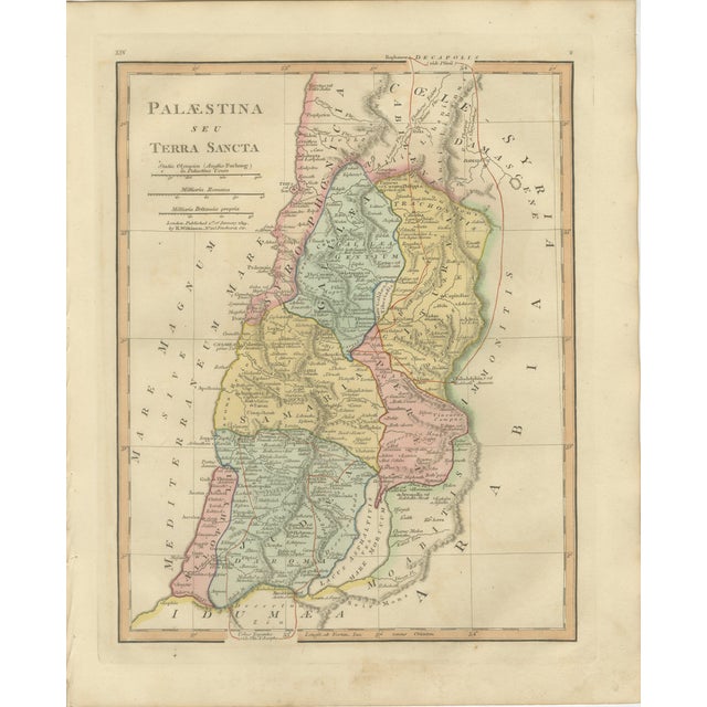 Holy Land Map from Wilkinson, 1819 For Sale