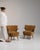Mid-Century Modern 1940s Mid-Century Modern Yellow Wood Pair of Club Chairs For Sale - Image 3 of 12