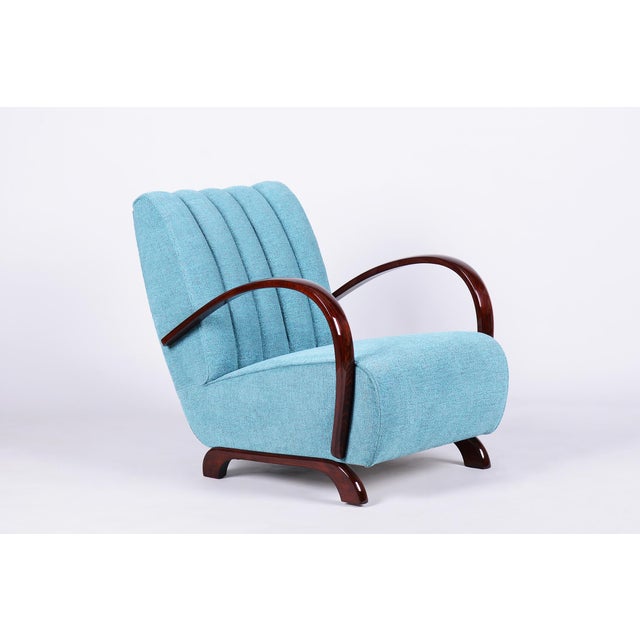 Art Deco Walnut Armchair by J. Halabala for Up Zavody, Czech, 1930s For Sale - Image 17 of 17