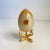 Vintage Petite Banded Onyx Agate Egg Brass Dolphin Stand For Sale - Image 4 of 11