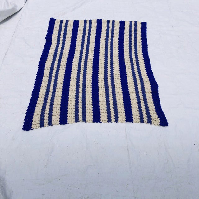 2000 - 2009 Contemporary Hand Crochet Lap Blanket / Throw For Sale - Image 5 of 5