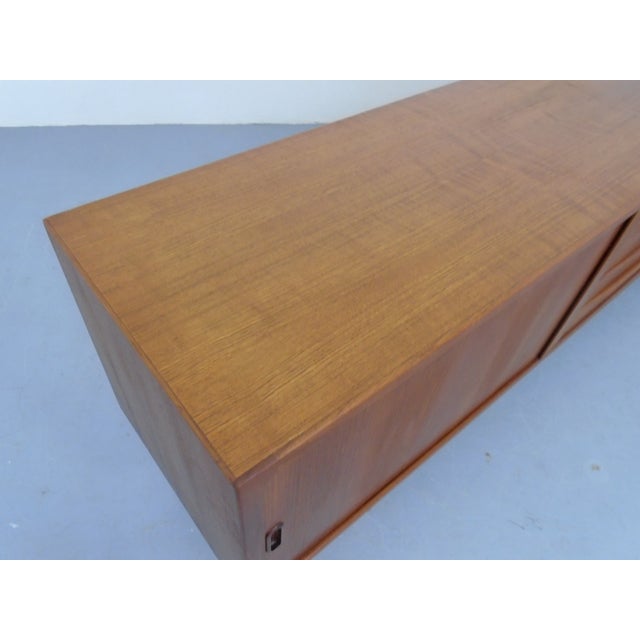 Large Teak Sideboard with Sliding Doors, Denmark, 1950s For Sale - Image 12 of 18