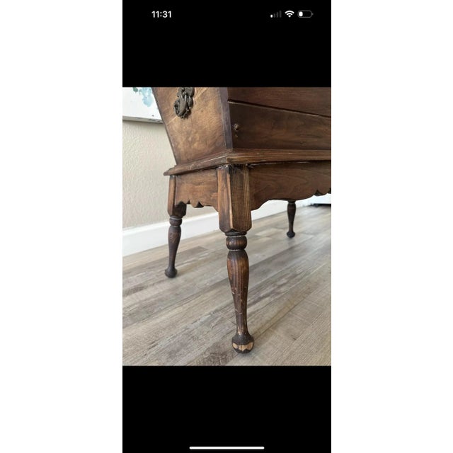 1940s Primitive Dough Box Table For Sale - Image 9 of 10