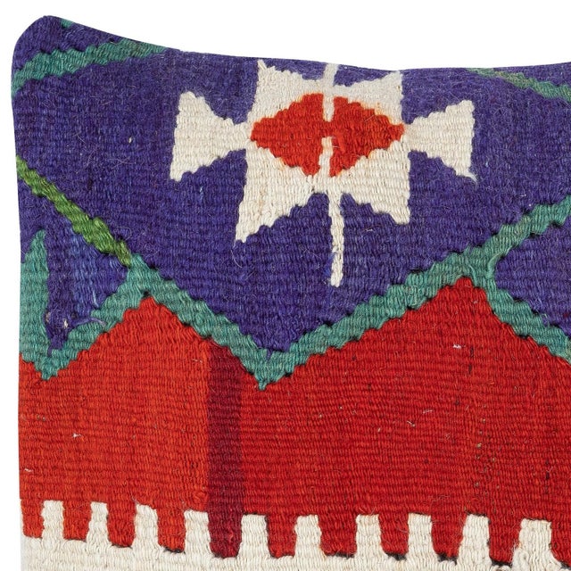 Traditional 20"x20" Handwoven Kilim Cushion Cover. Accent Pillow. Vintage Throw Pillow Cover For Sale - Image 3 of 4