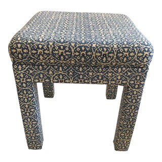 Upholstered Parsons Style Ottoman For Sale