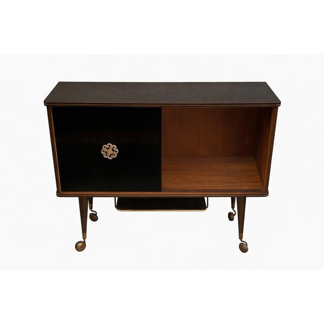 Vintage Display Bar Cabinet on Wheels, 1960s-1970s For Sale - Image 9 of 9