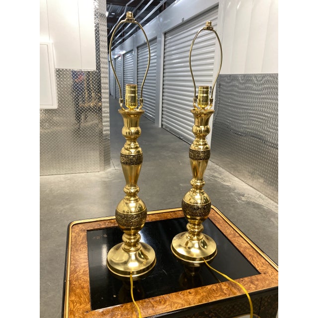 James Mont Japanese Bronze Spun Table Lamps - a Pair For Sale - Image 4 of 13