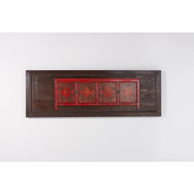 Blue Tibetan Doors Blue Lotus Wall Decoration For Sale - Image 8 of 8