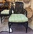Mid-Century Modern Mid Century Chinese Chippendale Chairs With Quadrille Fabric Cushions, a Pair For Sale - Image 3 of 11