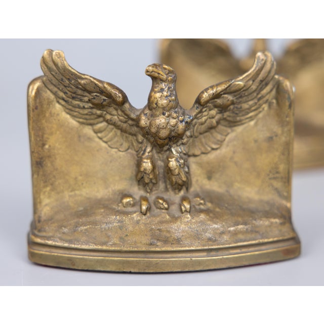 Antique American Federal Gilt Bronze Eagle Bookends Chairish