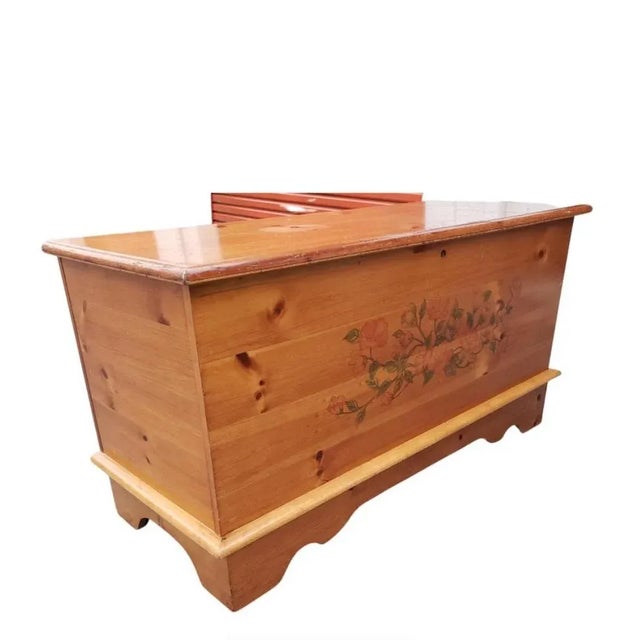 Country Pine Blanket Chest With Inner Cedar Lining For Sale - Image 4 of 12