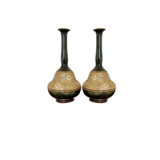 Vases from Doulton, 1880s, Set of 2 For Sale