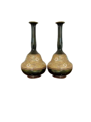 Vases from Doulton, 1880s, Set of 2