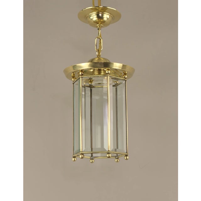 1920s Art Deco Viennese Pendant Chandelier with Hand-Cut Glass, 1920s For Sale - Image 5 of 10