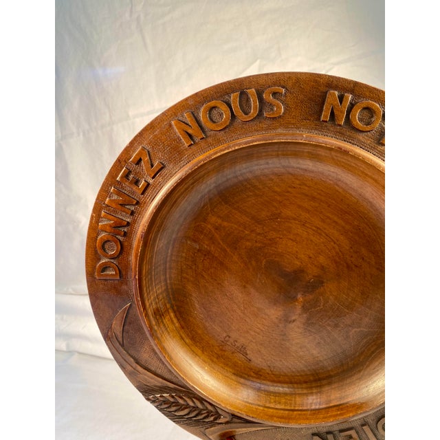 Brown French, Vintage, Bread Board, With French Script For Sale - Image 8 of 8