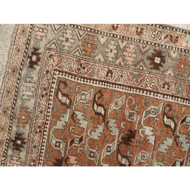 Early 20th Century Galerie Shabab Collection Early 20th Century Persian Bidjar Throw Rug For Sale - Image 5 of 6