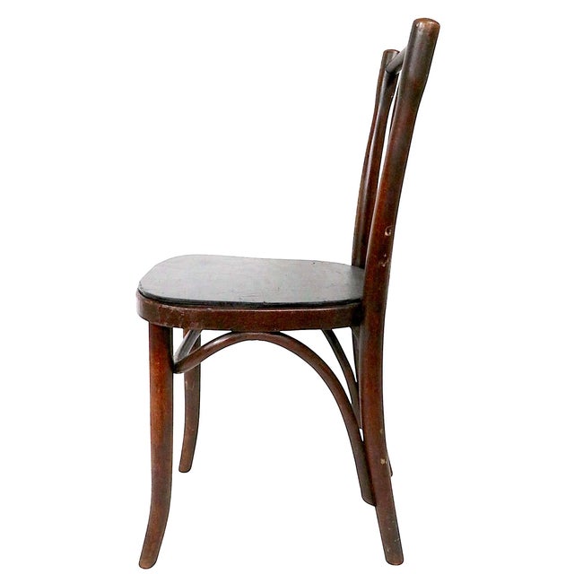 J & J Kohn & Mundus Set of 8 Vienna Secessionist Café Bistro Dining Chairs Made in Poland Attributed To Thonet C 1900/20’s For Sale - Image 4 of 12