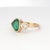 14k Gold Ring With Natural Diamond and Trillion-Cut Emerald, New For Sale - Image 4 of 18