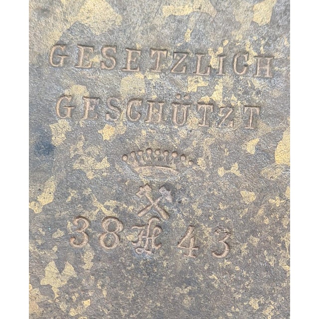 Vintage German Portrait Bas-Relief in Dark Brown Bronze, 1933 For Sale - Image 12 of 15