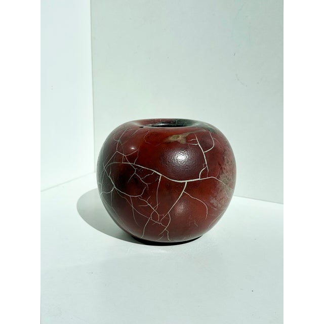 Studio Ceramic Vase in Spherical Shape by Uwe Schellbach, Germany, 1980s For Sale - Image 6 of 18