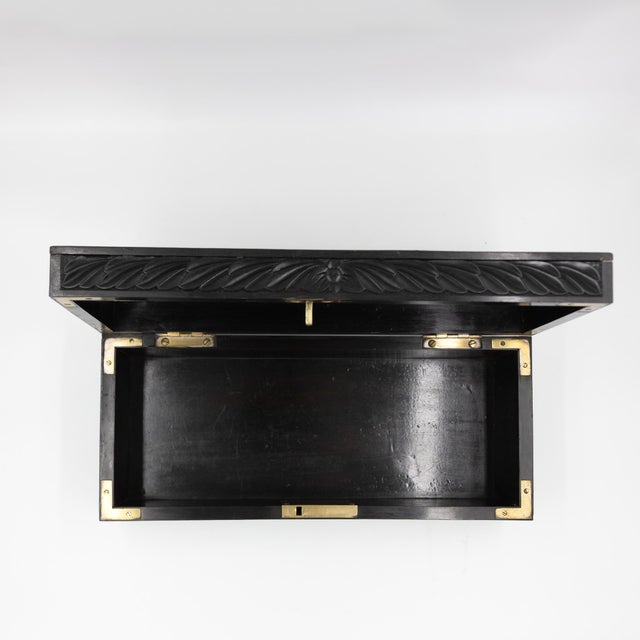 Anglo-Indian Carved Ebony Glove Box Mid-19th Century For Sale - Image 10 of 14