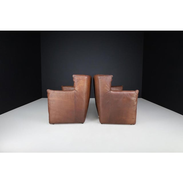 1970s Leather Sofas attributed to Gerard van den Berg for Montis, Netherlands, 1970s, Set of 2 For Sale - Image 5 of 13