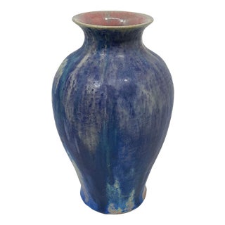 Dutch Berbas Vase by A. Le Comte for Porceleyne Fles, Delft, 1890s For Sale