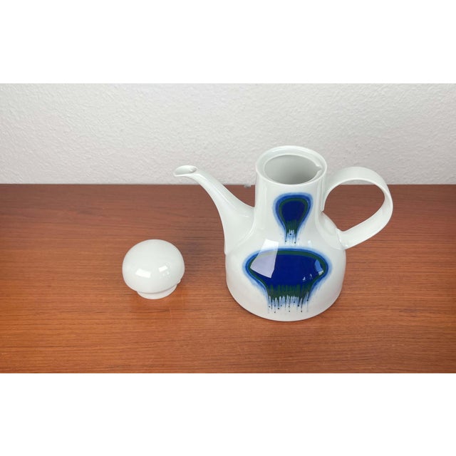 Fürstenberg Jug 677/3 Blue White Vintage German Ceramic Vase from Fürstenberg, 1970s For Sale - Image 11 of 18