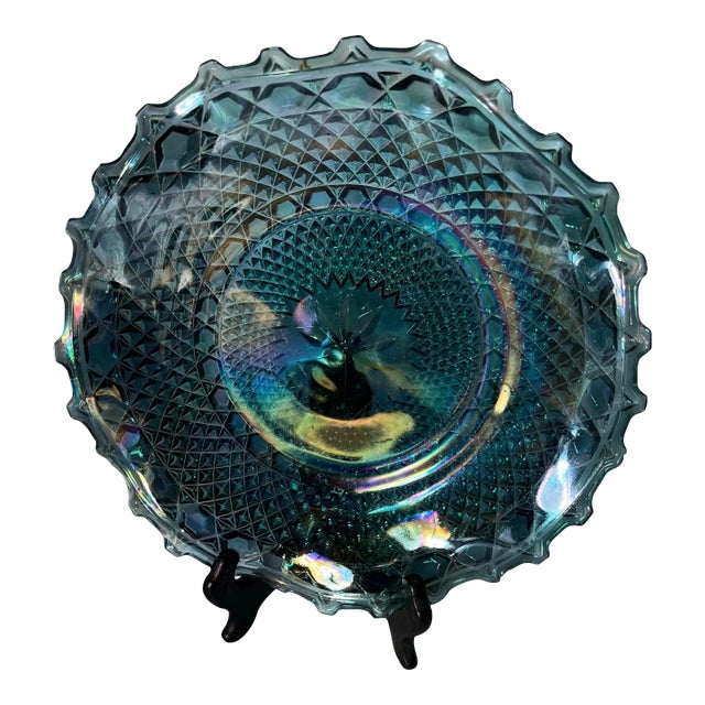 1950s Indiana Glass Carnival Glass Plate Dish Catchall For Sale