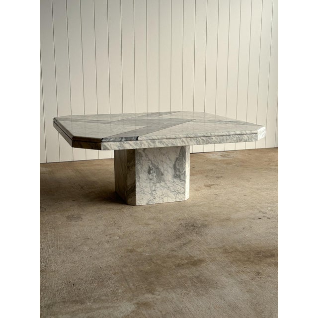1970s Vintage Italian Inlaid Marble Coffee Table, C. 1970s For Sale - Image 5 of 15