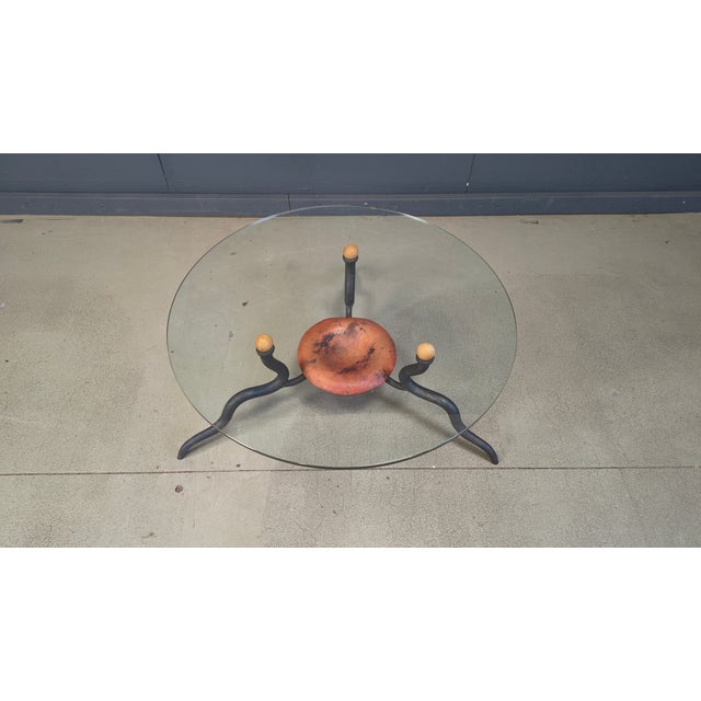 Brown Wrought Iron Coffee Table from DAB, Netherlands, 1970s For Sale - Image 8 of 11