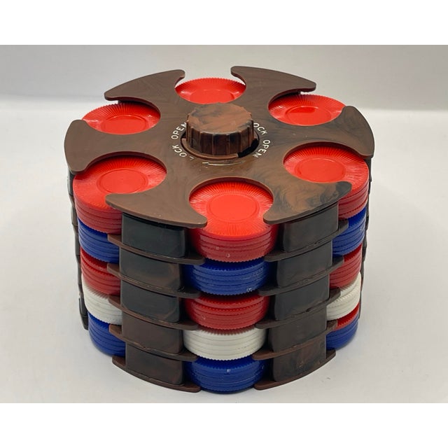 Plastic Mid 20th Century Rotating Poker Chip Holder For Sale - Image 7 of 8