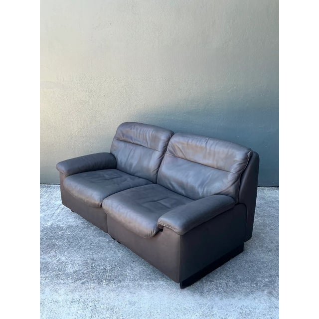 Vintage De Sede Leather Two-Seater Sofa For Sale - Image 14 of 16