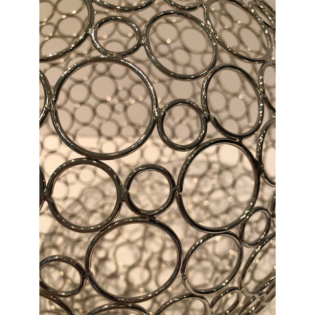 Mid-Century Modern 1960’s Vintage Artisan Created Wire Spheres - a Pair For Sale - Image 3 of 7