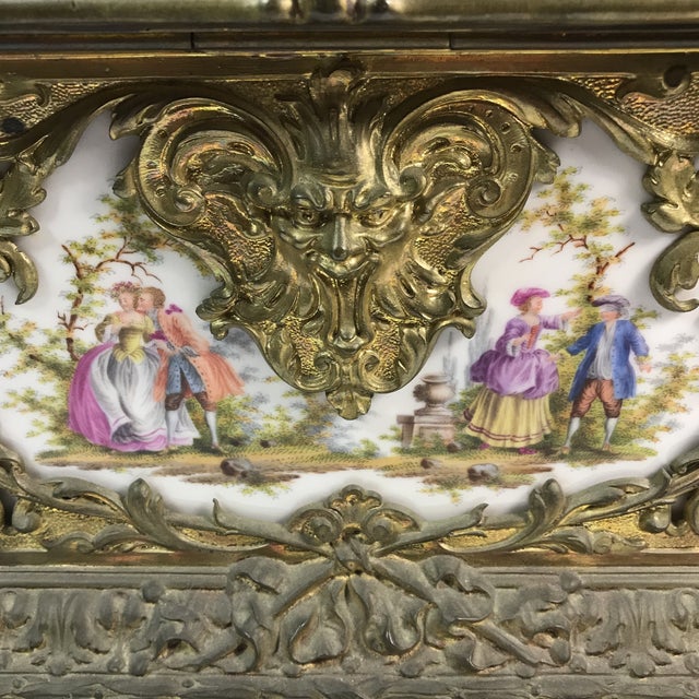 Victorian KPM Porcelain & Gilded Bronze Jewelry Box | Chairish